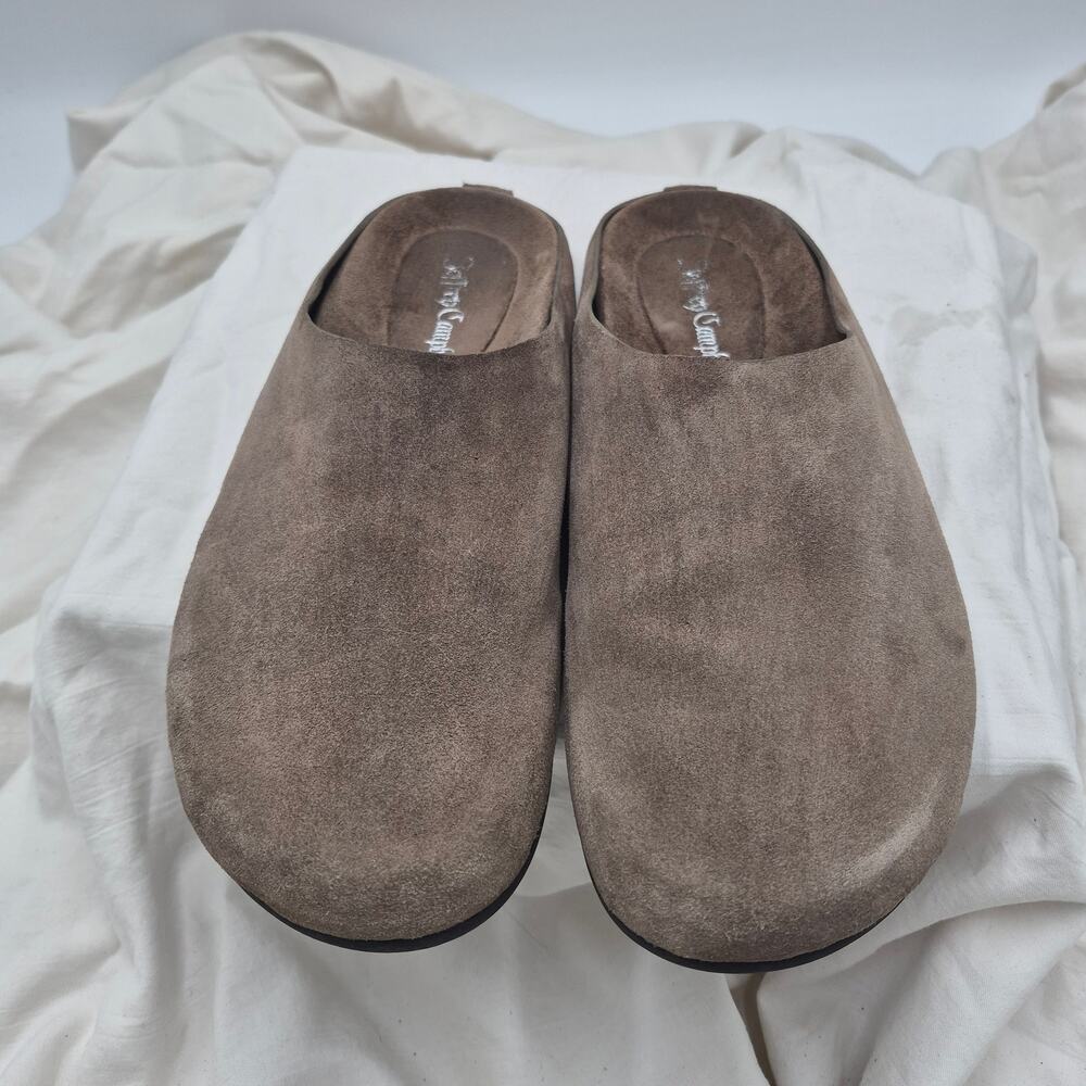 Jeffrey Campbell beige suede "At The Door" mule Women Size 7.5